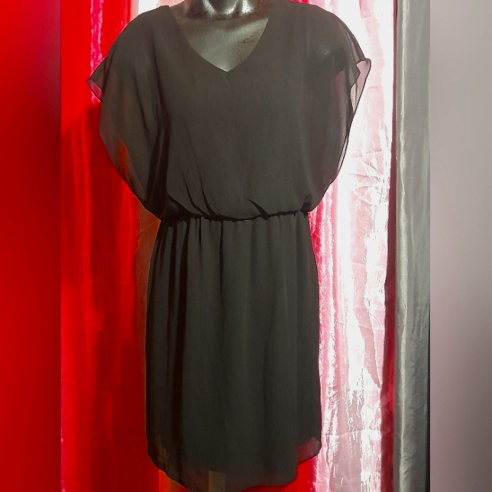 "Sweet Storm" tank dress w/sheer overlay